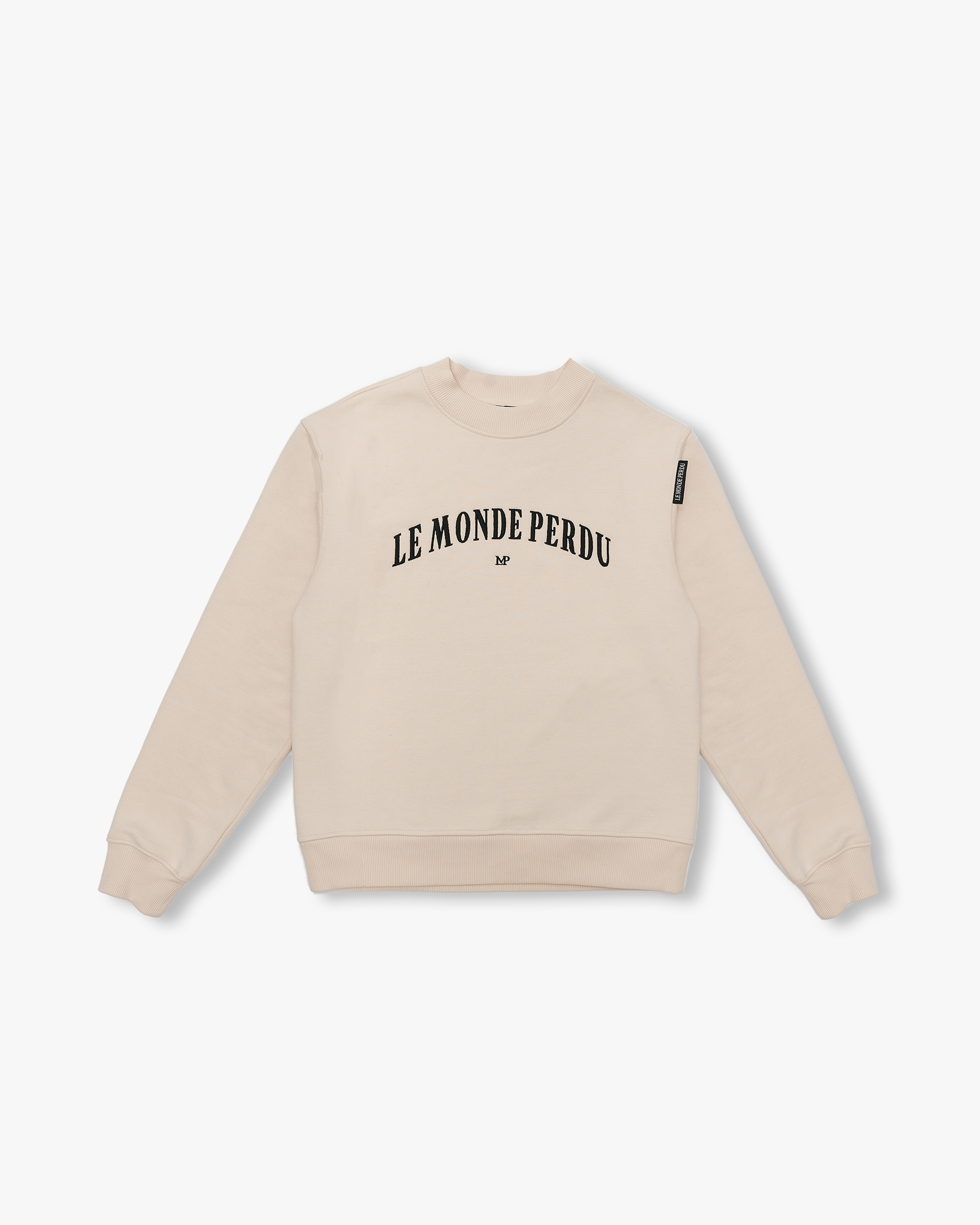 Arched Logo Sweater Beige