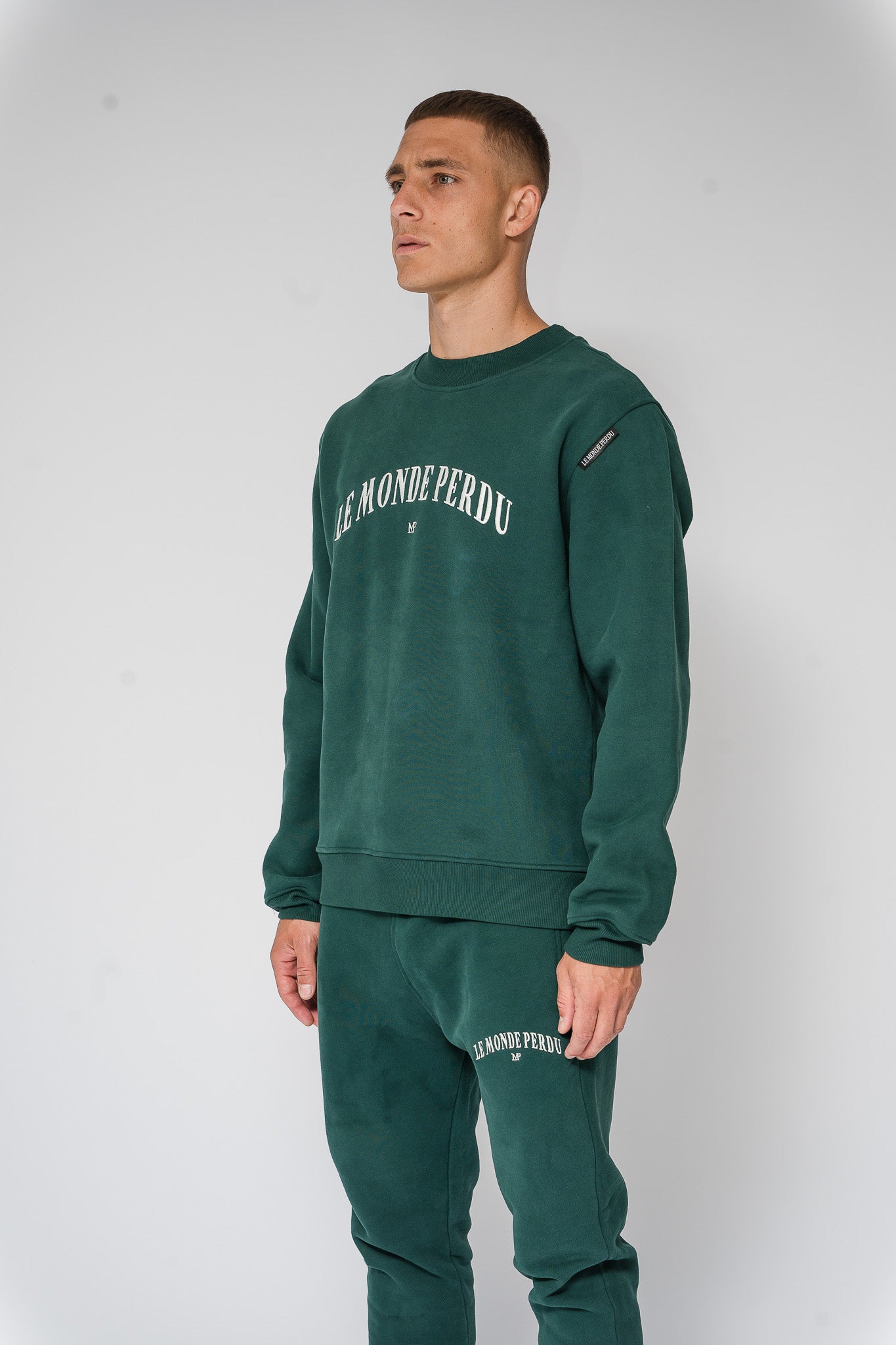 Arched Logo Sweater Green